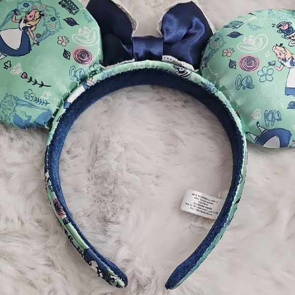 Mint Green and Blue Minnie Mouse Ears Headband - Picture 10 of 14
